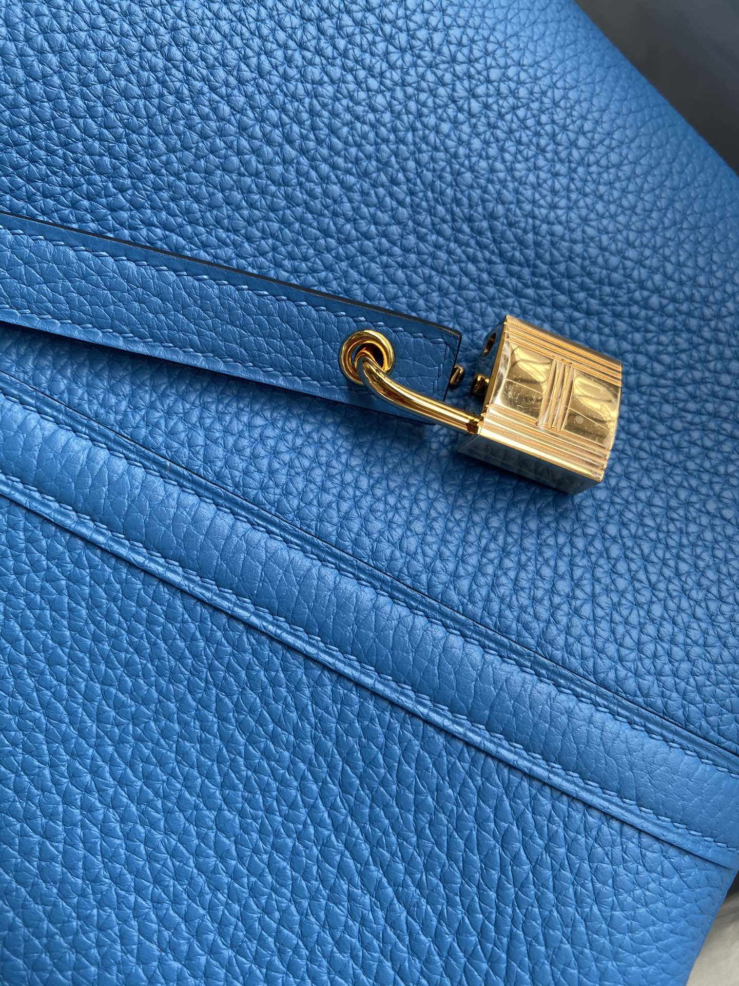 Hermes Picotin Lock 22 Bag In Blue Electric Clemence Leather